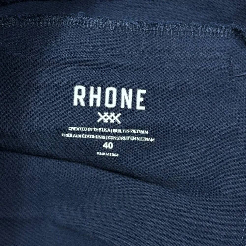 Rhone Mens Everyday Twill‎ Pant Navy Blue Slim Straight Stretch Size 40 101253